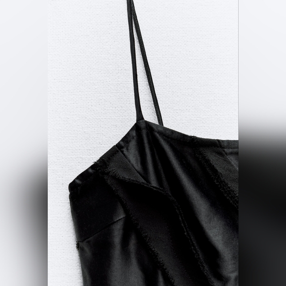 SALE! ZARA NWT SATIN EFFECT DRESS - Picture 10 of 12